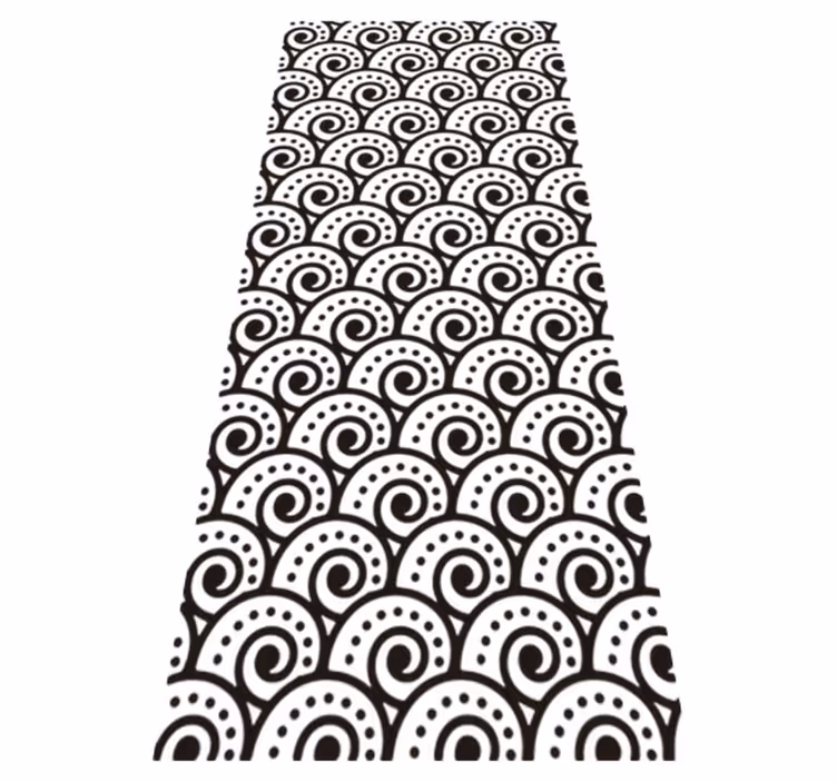 Tappeto vinile bagno effetto tsunami - TenStickers