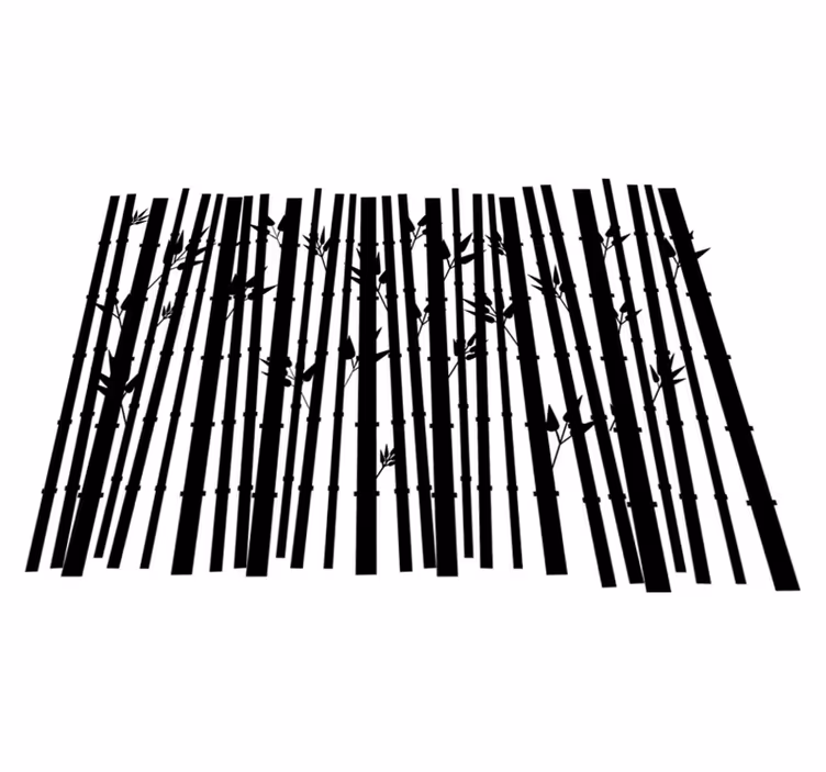 Tappeto vinile bagno piante di bamboo - TenStickers