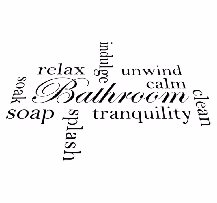 Tappeto vinile bagno parole di relax - TenStickers