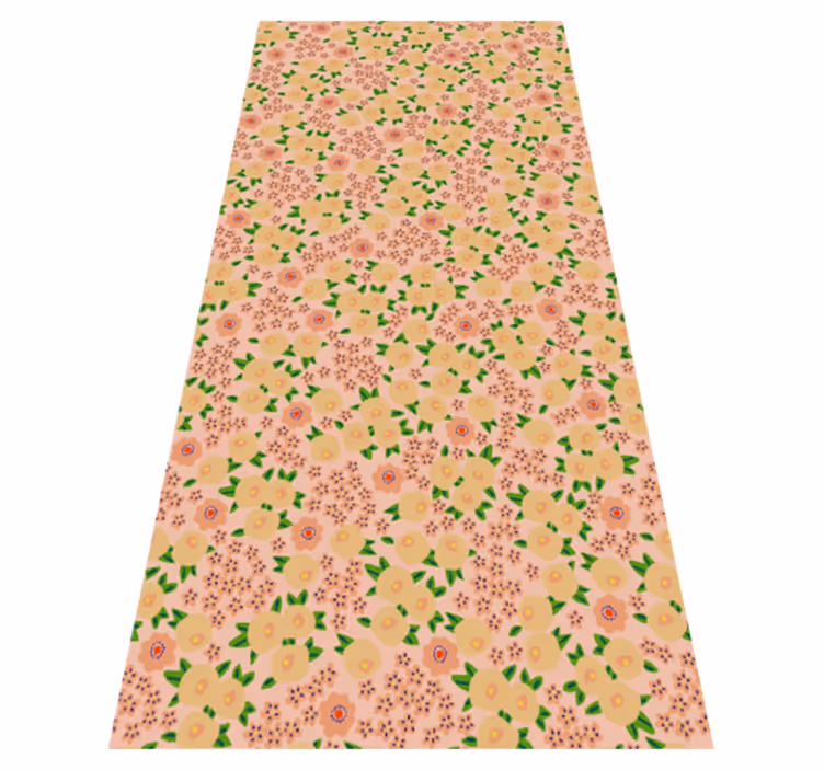 Tappeto vinile fiori motivo floreale originale pesco - TenStickers