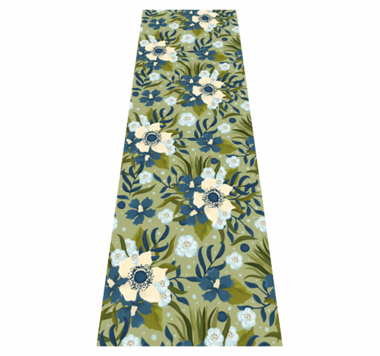 Tappeto vinile fiori motivo floreale naturale - TenStickers