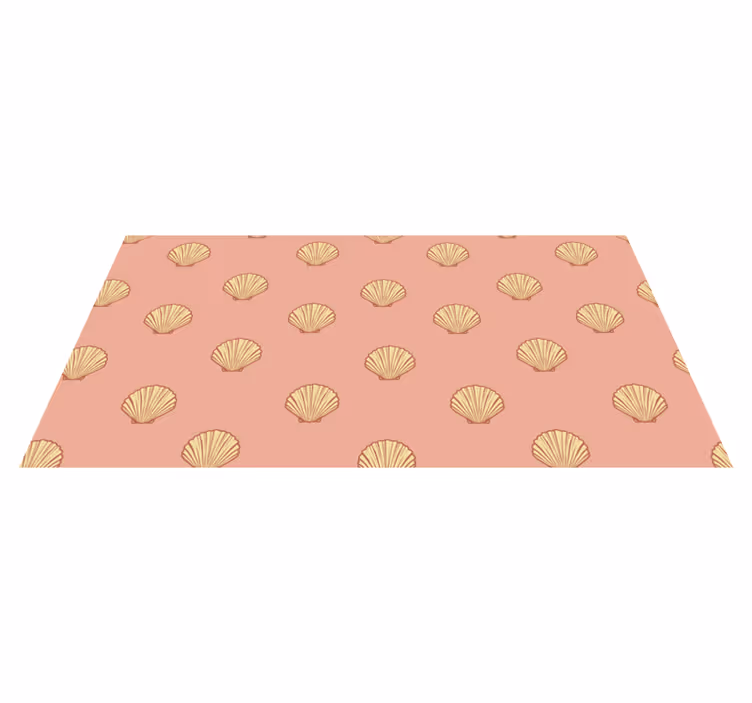 Tappeto vinile fiori decorazione con conchiglie - TenStickers