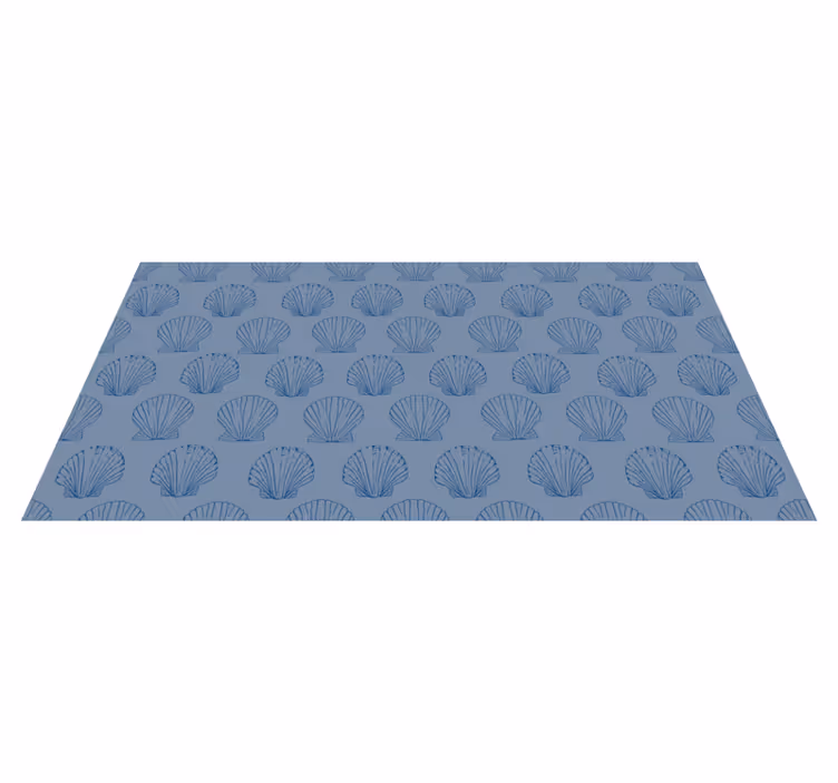 Tappeto vinile fiori motivo conchiglie - TenStickers