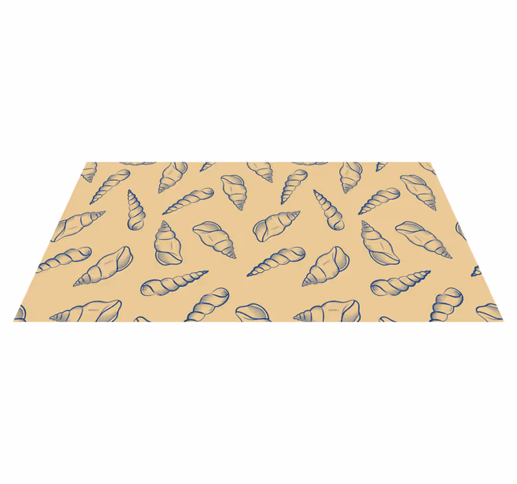 Tappeto vinile fiori composizione a motivo conchiglia - TenStickers