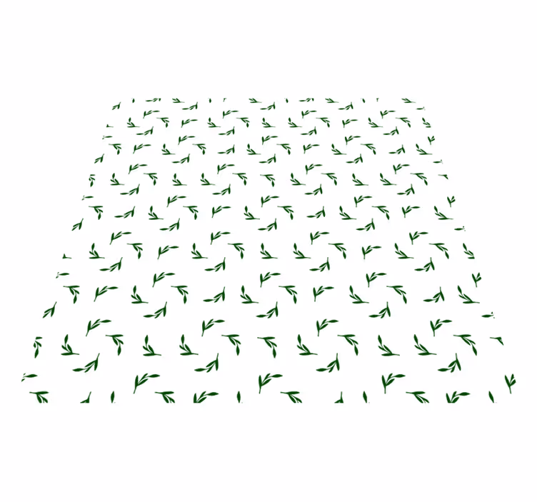 Tappeto vinile fiori illustrazione foglie botaniche - TenStickers