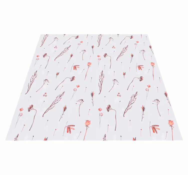 Tappeto vinile fiori motivo floreale delicato - TenStickers