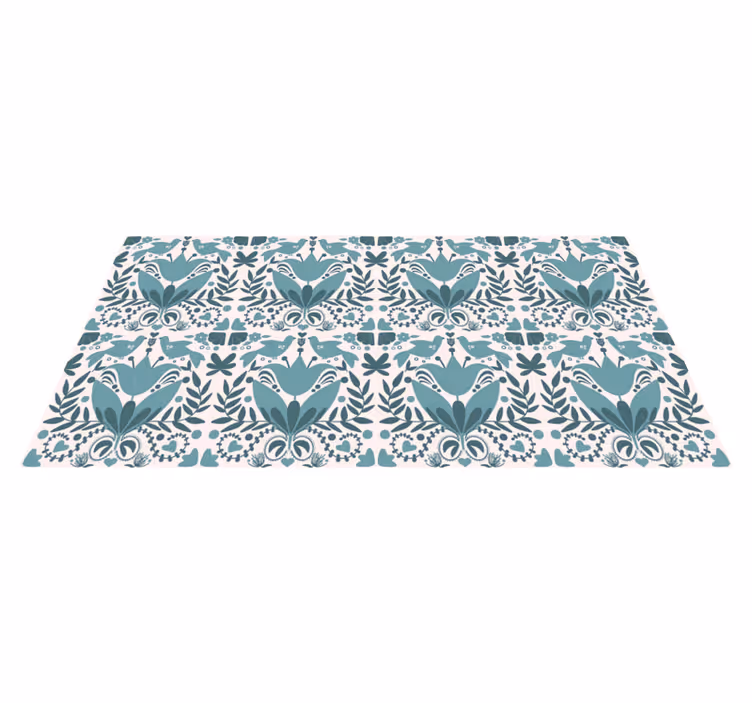 Tappeto vinile fiori design floreale - TenStickers