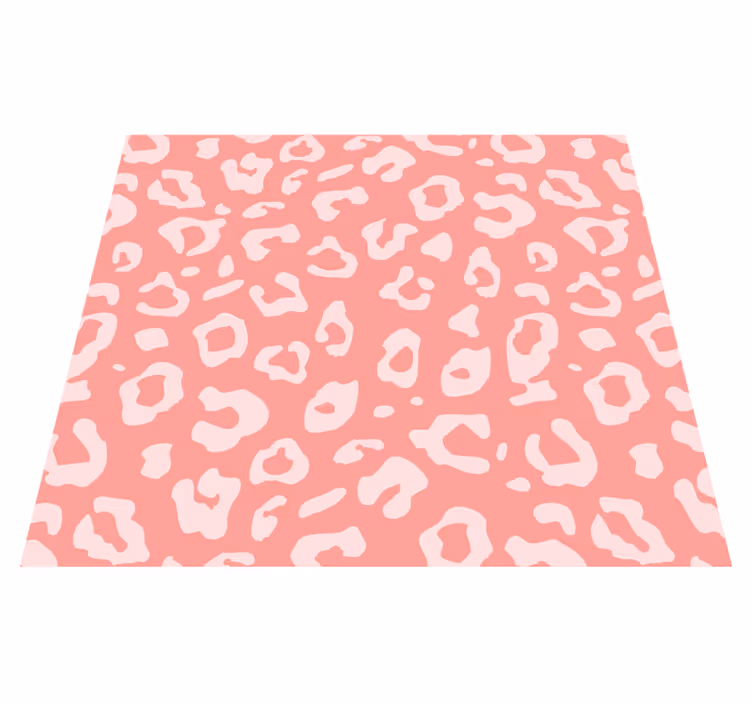 Tappeto vinile stampa animale texture leopardata rosa - TenStickers