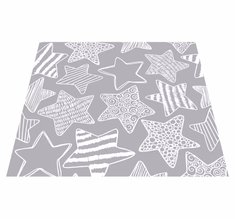 Tappetto vinile stelle stella bianca - TenStickers