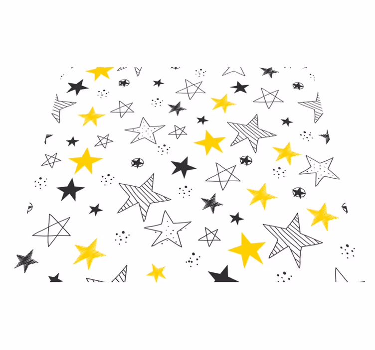 Tappetto vinile stelle motivo rock'n'roll - TenStickers