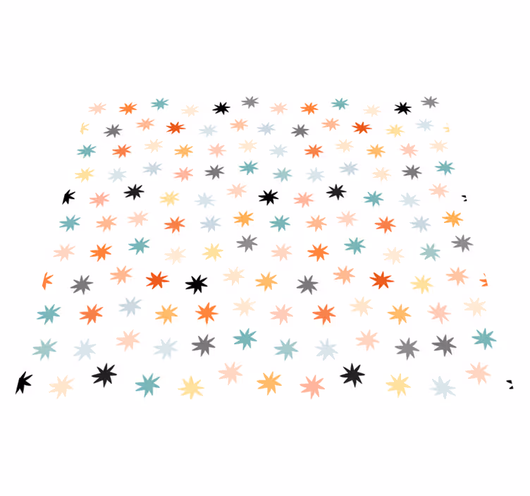 Tappetto vinile stelle motivo geometrico a stelle - TenStickers
