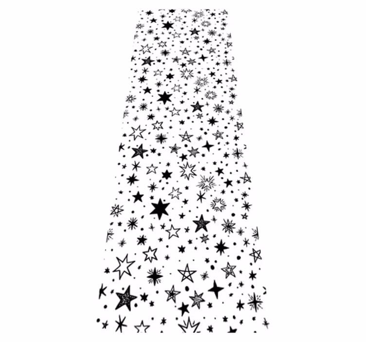 Tappetto vinile stelle motivo stelle su sfondo bianco - TenStickers