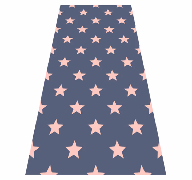 Tappetto vinile stelle rosa e grigio - TenStickers