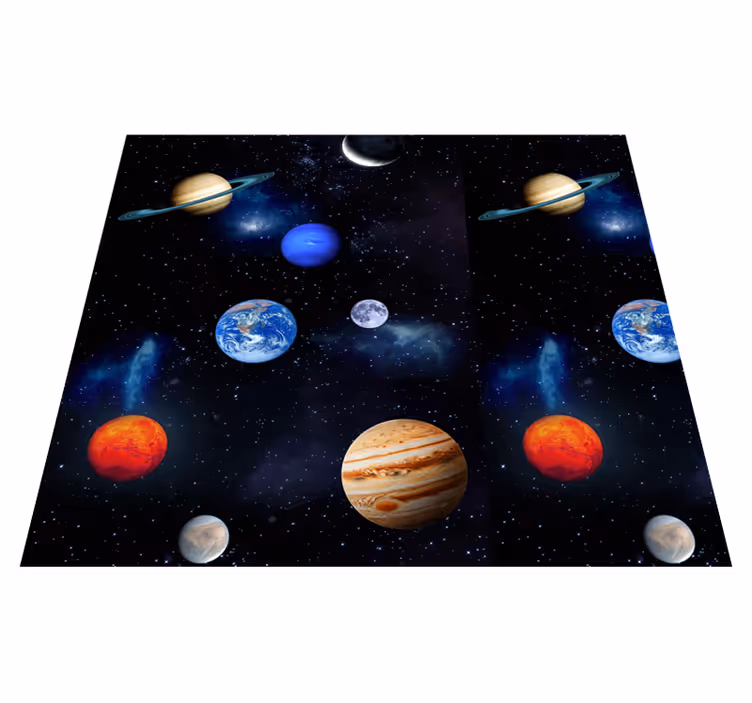 Tappetto vinile stelle universo pianeti - TenStickers