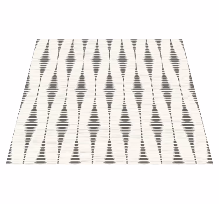 Tappeto vinile geometrico rabaul ikat grigio e beige - TenStickers