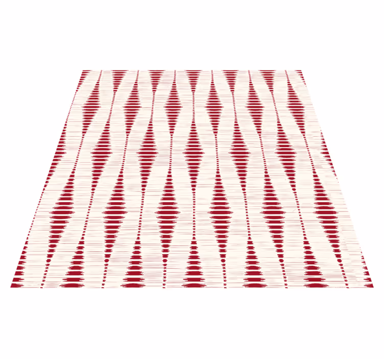 Tappeto vinile geometrico ikat rosso rabaul - TenStickers