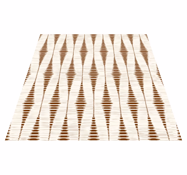 Tappeto vinile geometrico marrone cioccolato ikat - TenStickers