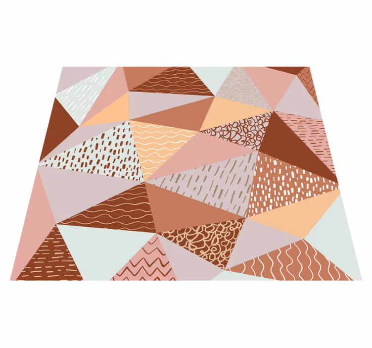 Tappeto vinile geometrico composizione triangoli - TenStickers
