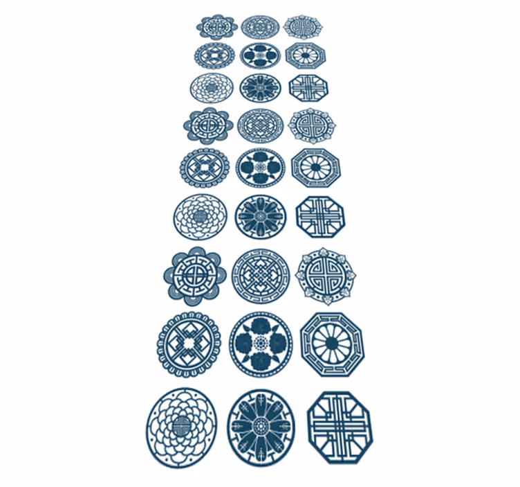 Tappeto vinile geometrico forme coreane - TenStickers