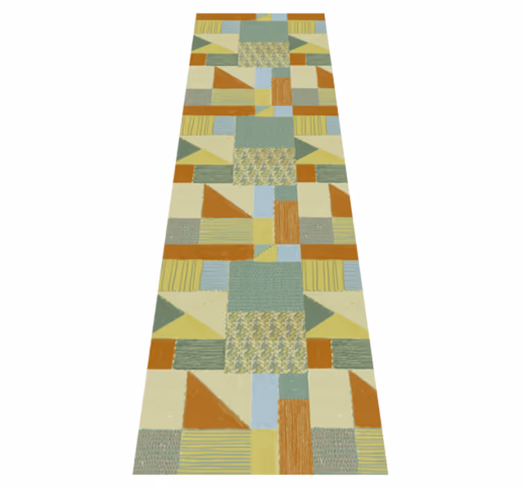 Tappeto vinile geometrico design triangoli colorati - TenStickers