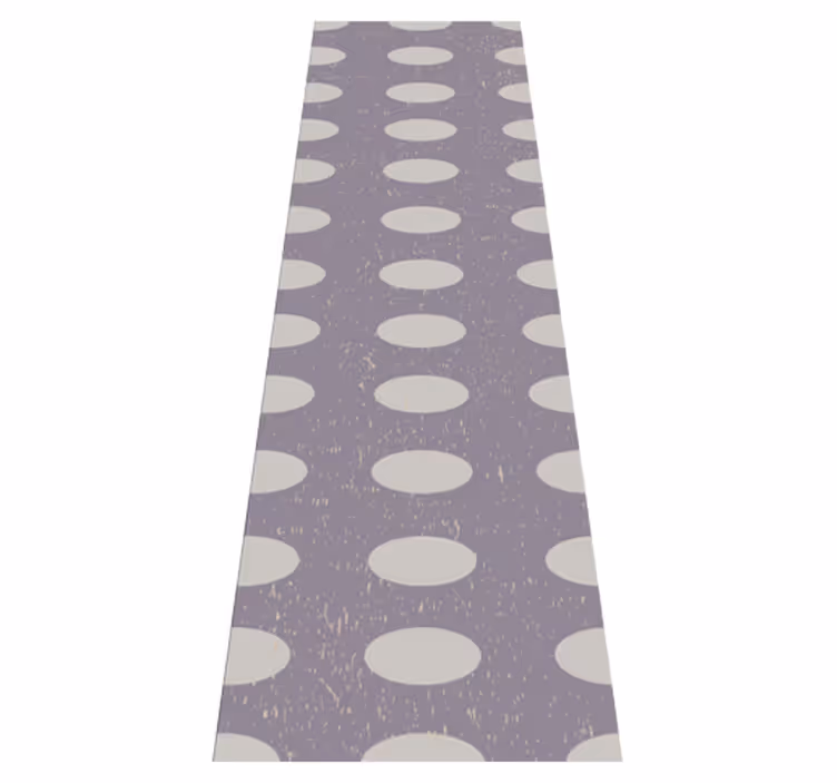 Tappeto vinile geometrico cerchi grigi e viola - TenStickers