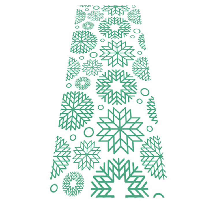 Tappeto vinile natale tre forme diverse di fiocchi verdi - TenStickers