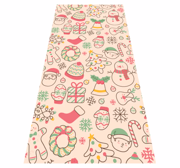 Tappeto vinile natale luci di natale - TenStickers