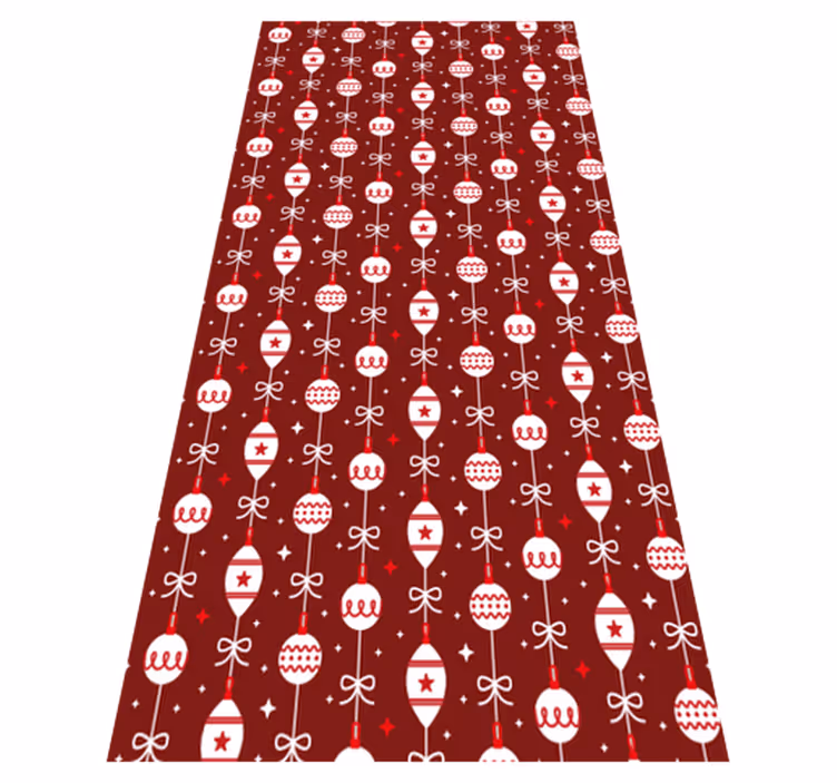 Tappeto vinile natale palline di natale - TenStickers