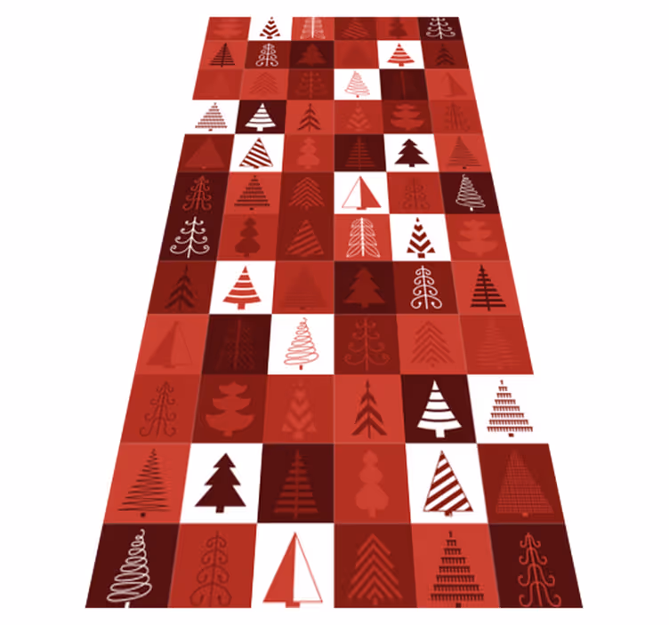 Tappeto vinile natale patchwork di natale - TenStickers