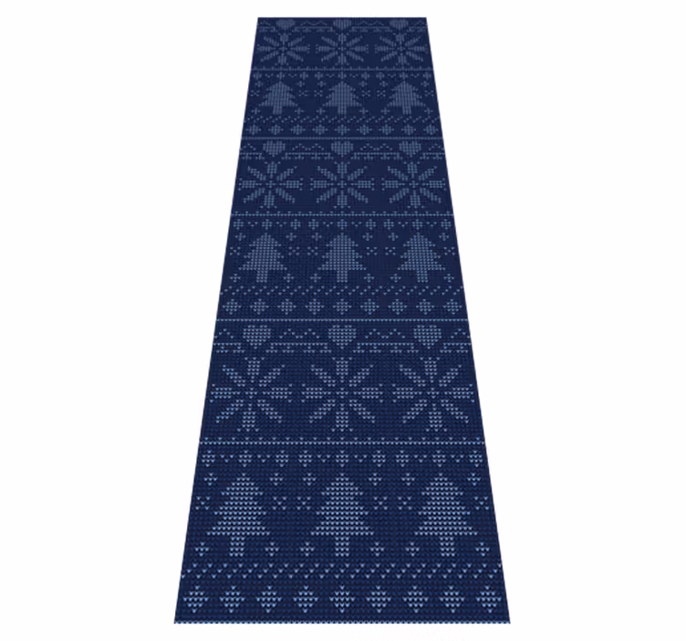 Tappeto vinile natale motivo lavorato a maglia blu navy - TenStickers