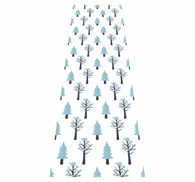 Tappeto vinile natale albero nel motivo neve - TenStickers