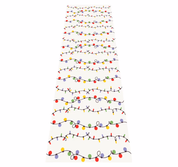 Tappeto vinile natale luci di natale colorate - TenStickers