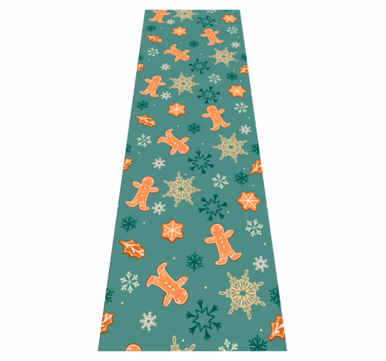 Tappeto vinile natale motivo pan di zenzero natale - TenStickers