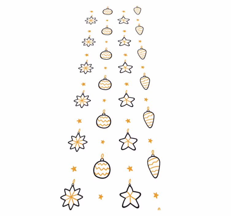 Tappeto vinile natale motivo stelle geometriche bianche - TenStickers
