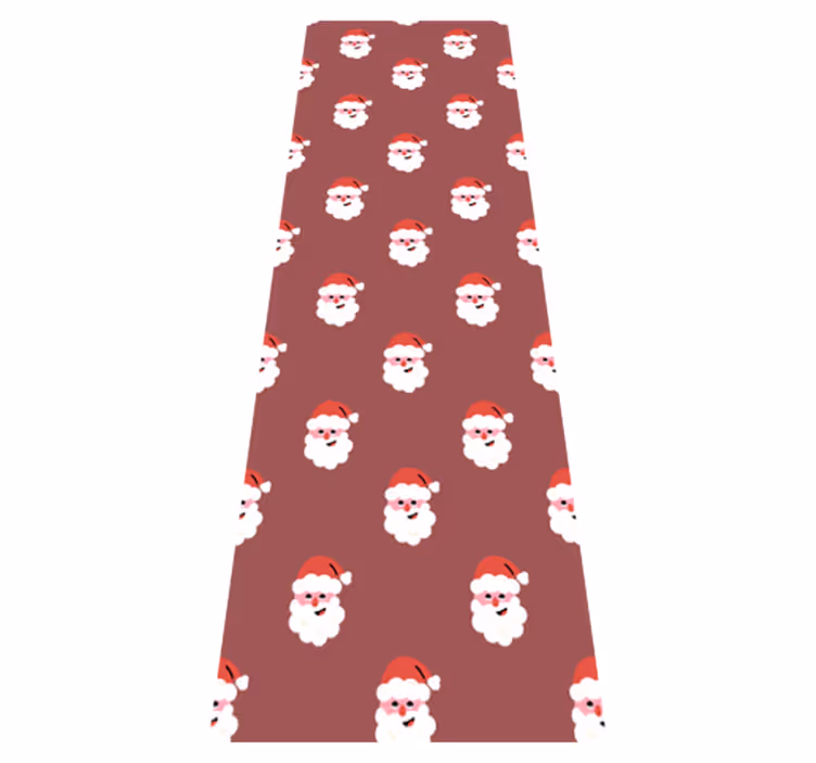 Tappeto vinile natale motivo rosso babbo natale - TenStickers