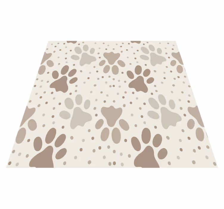 Tappeto vinile camera da letto impronta di cane - TenStickers