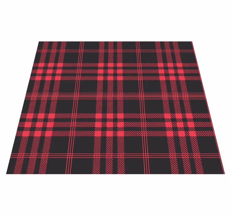 Tappeto vinile camera da letto motivo tartan natalizio - TenStickers