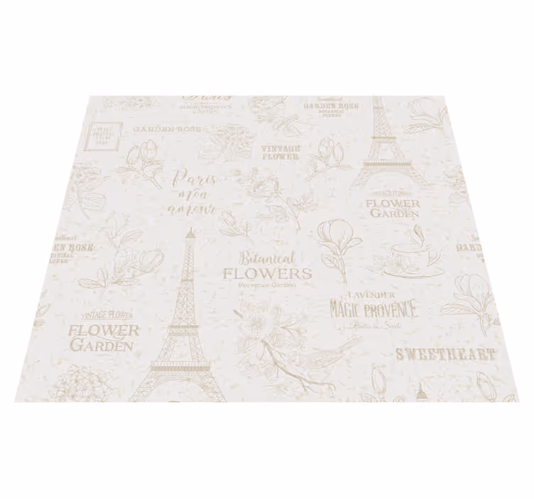 Tappeto vinile camera da letto stile parigi - TenStickers