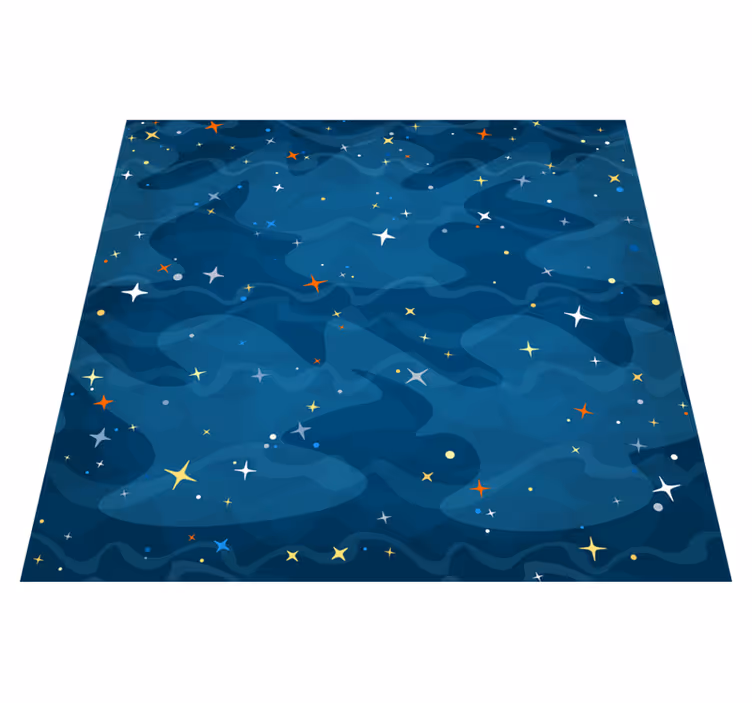 Tappeto vinile camera da letto camouflage stellato - TenStickers