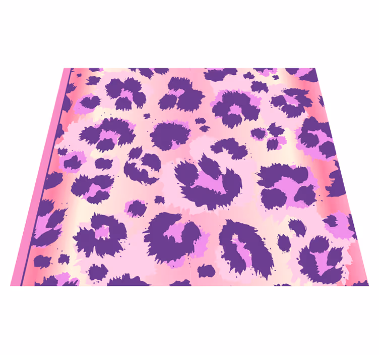 Tappeto vinile camera da letto pelliccia leopardata rosa - TenStickers