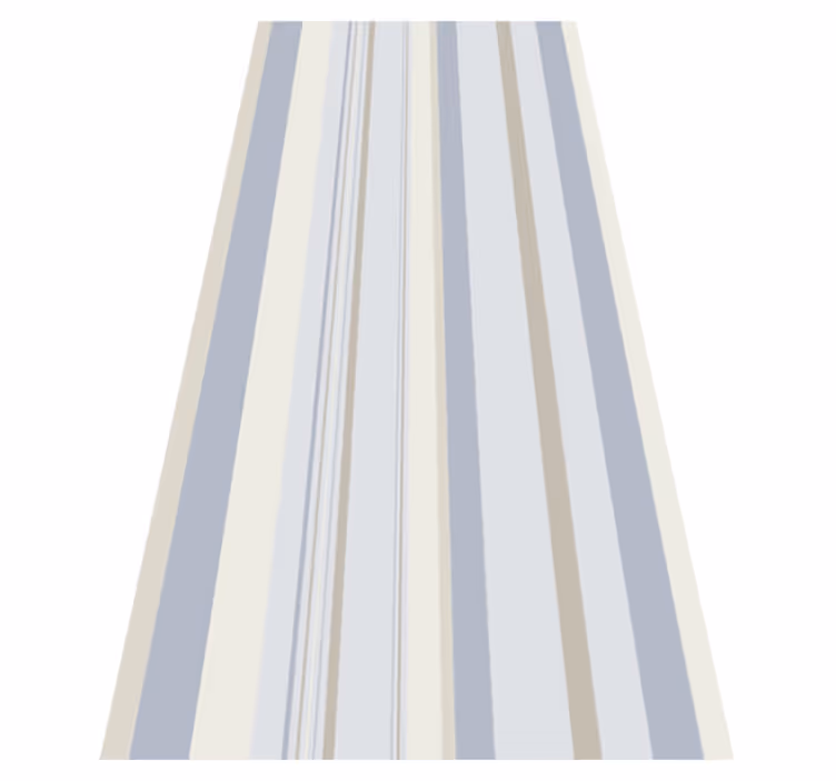 Tappeto vinile camera da letto righe blu e beige anni '80 - TenStickers