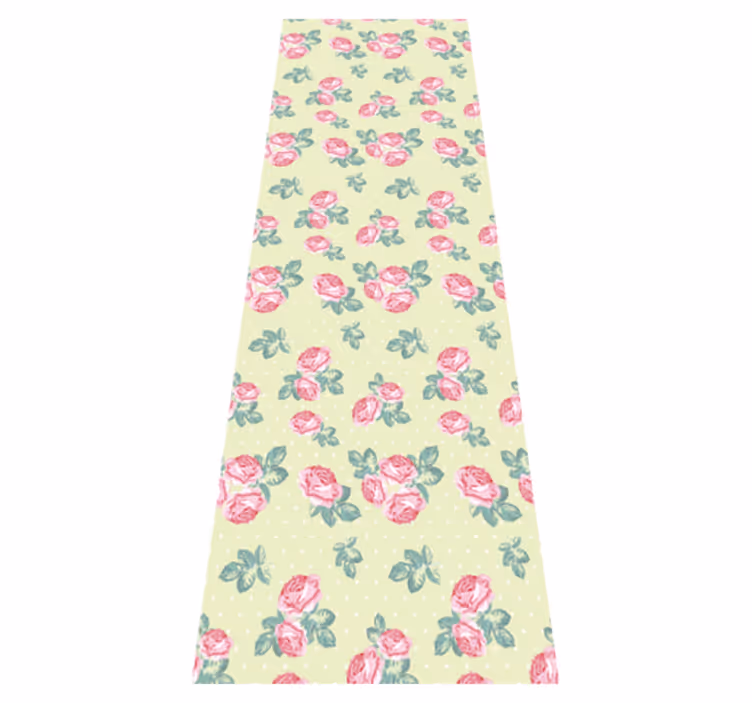 Tappeto vinile camera da letto shabby chic a pois - TenStickers