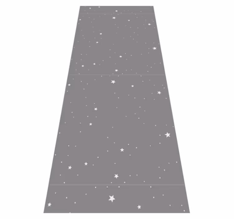 Tappeto vinile camera da letto stelle bianche su grigio - TenStickers