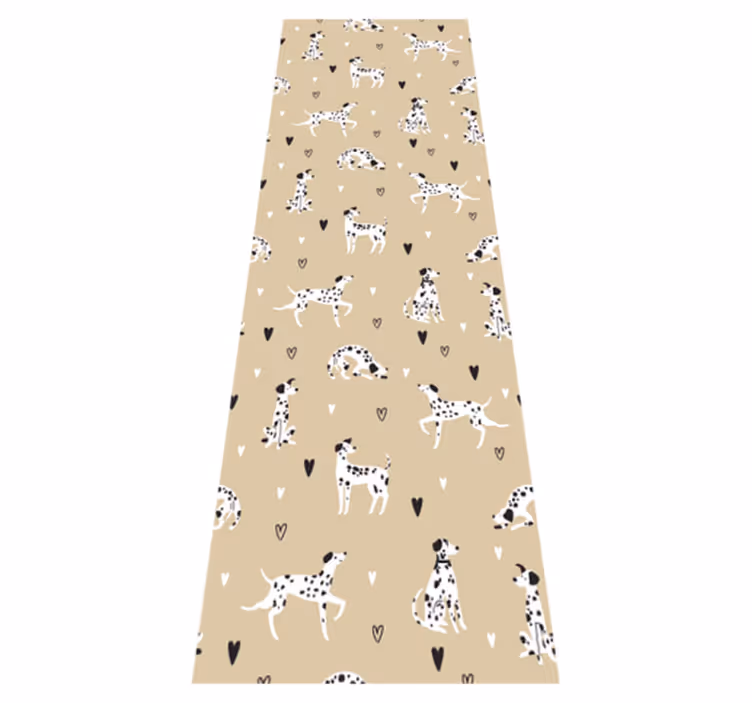 Tappeto vinile camera da letto motivo cani beige - TenStickers