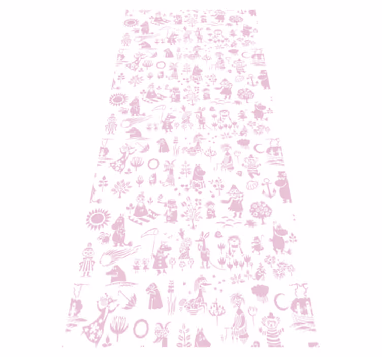 Tappeto vinile camera da letto moomi rosa - TenStickers