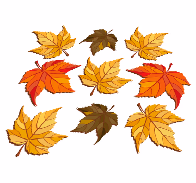 Tappeto vinile natura foglie d'autunno - TenStickers