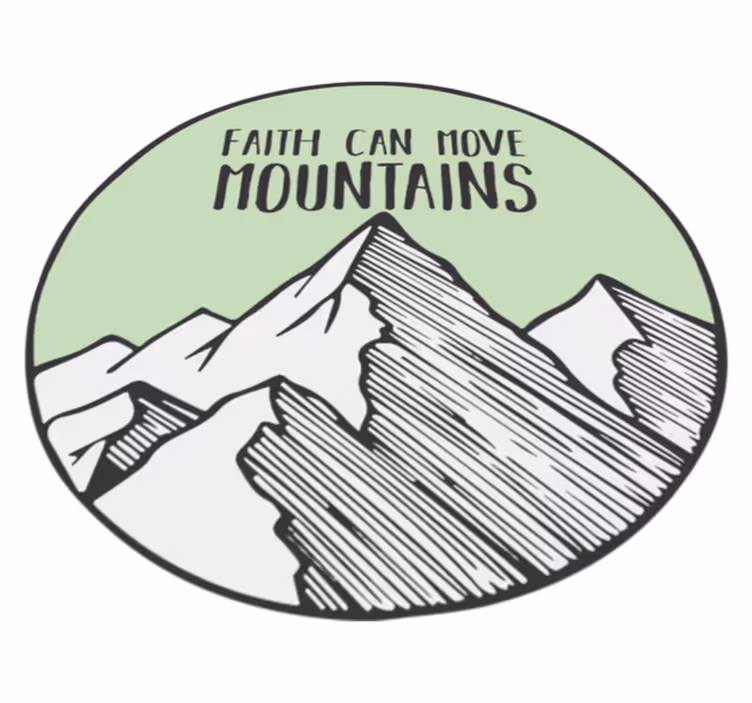 Tappeto vinile natura la fede sposta le montagne - TenStickers