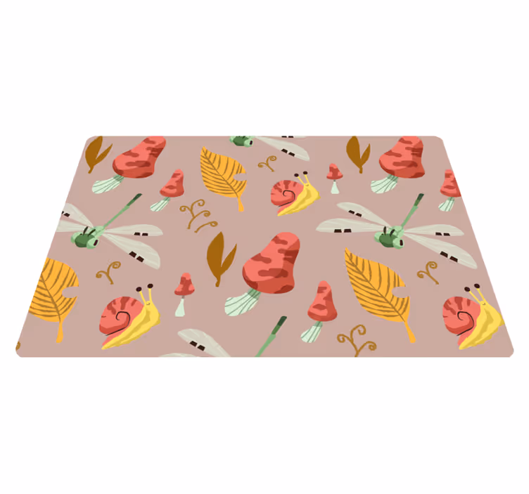 Tappeto vinile natura motivo autunnale di fauna e flora - TenStickers