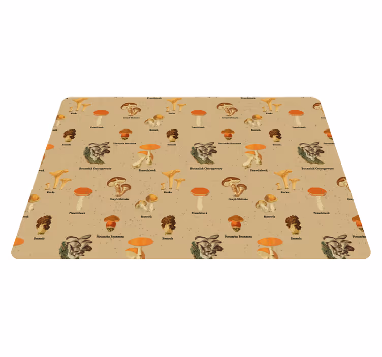 Tappeto vinile natura funghi vintage - TenStickers