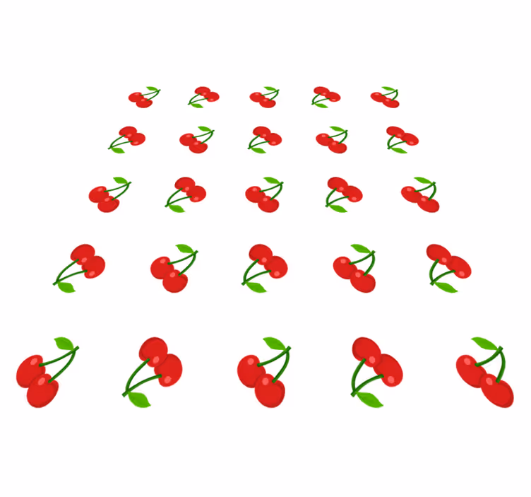 Tappeto vinile natura design a motivi ciliegia - TenStickers